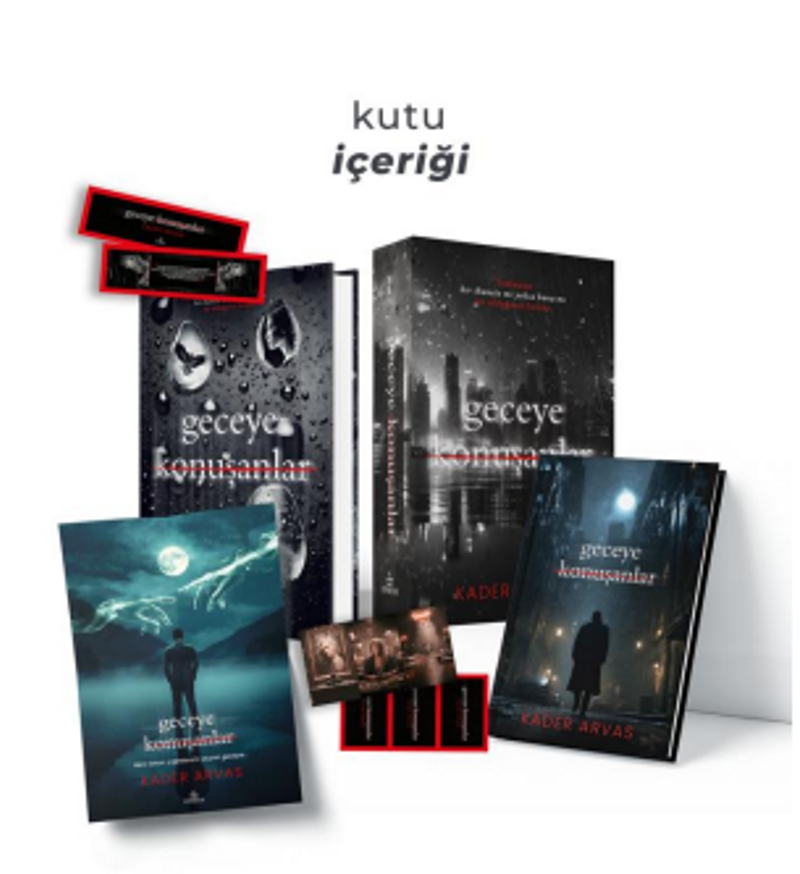 Geceye Konuşanlar 1 (Ciltli Hediyeli Kutu) kitap kapağı