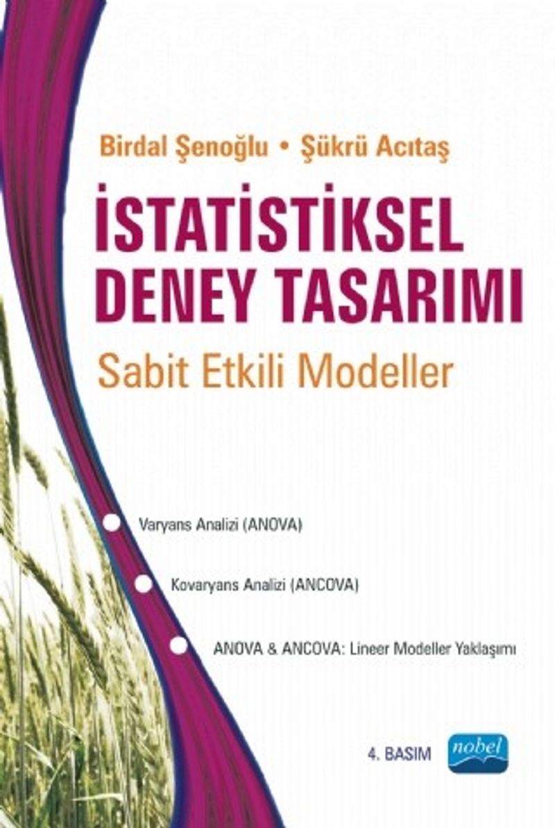 İstatistiksel Deney Tasarımı Sabit Etkili Modeller kitap kapağı