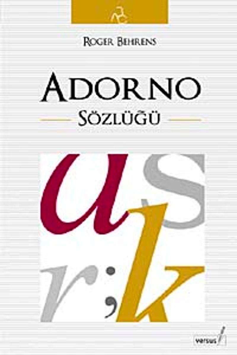 Adorno Sözlüğü kitap kapağı