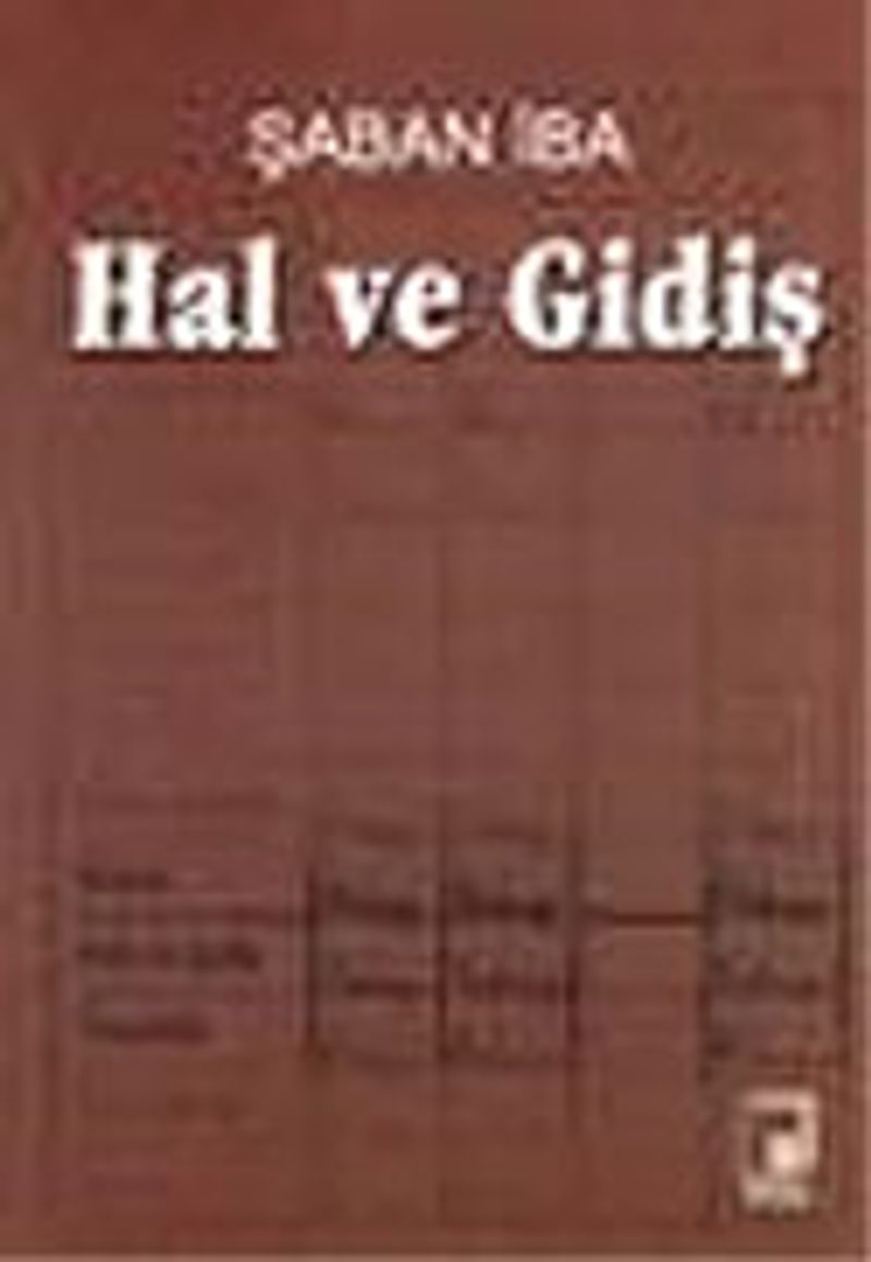 Hal ve Gidiş kitap kapağı