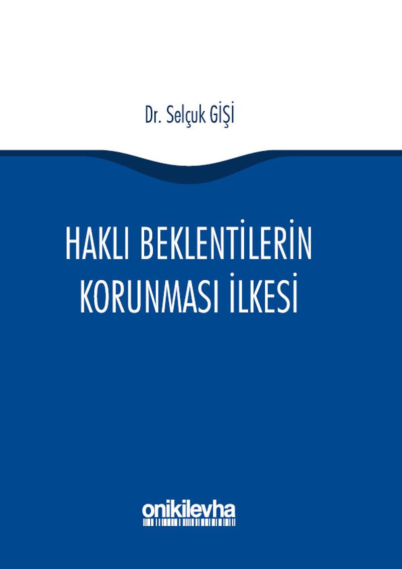 Haklı Beklentilerin Korunması İlkesi kitap kapağı