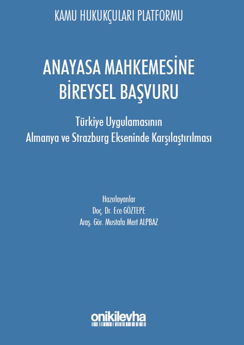Anayasa Mahkemesine Bireysel Başvuru kitap kapağı