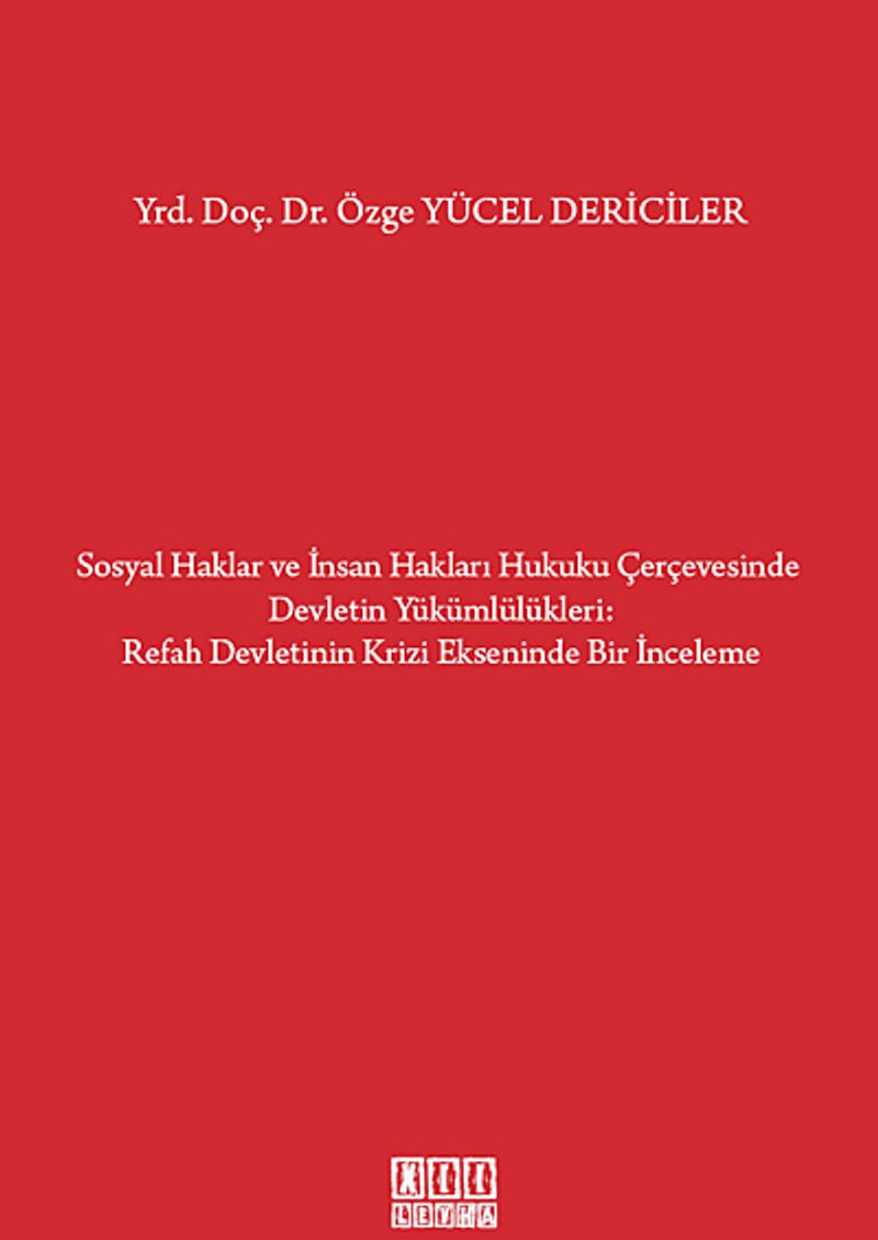 Sosyal Haklar ve İnsan Hakları Hukuku Çerçevesinde Devletin Yükümlülükleri / Refah Devletinin Krizi Ekseninde Bir İnceleme kitap kapağı