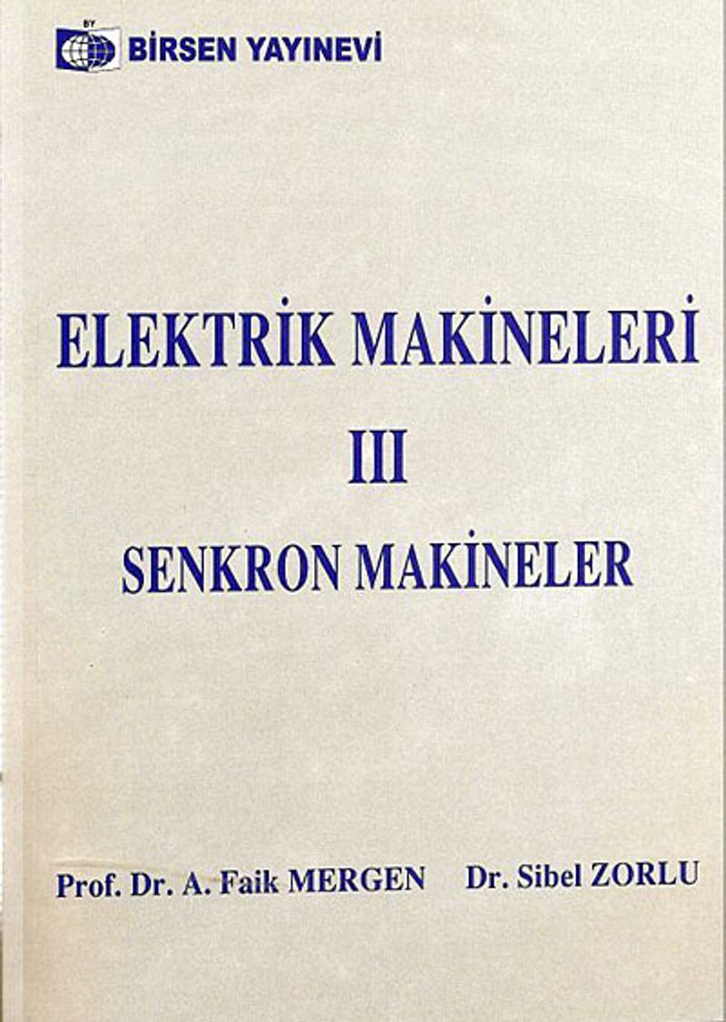 Elektrik Makineleri III / Senkron Makineler kitap kapağı