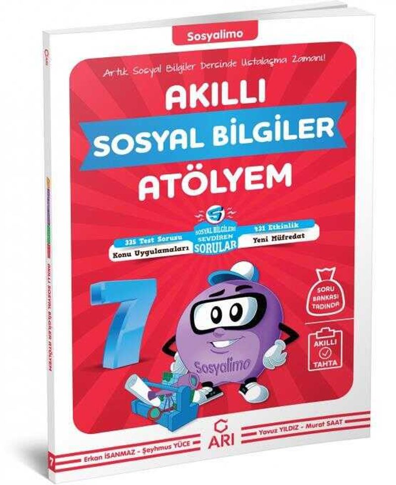 7. Sınıf Sosyalimo Akıllı Sosyal Bilgiler Atölyem kitap kapağı
