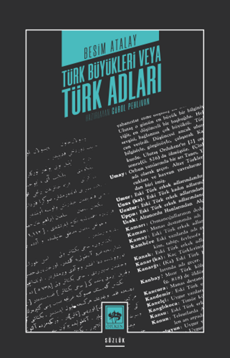Türk Büyükleri veya Türk Adları kitap kapağı
