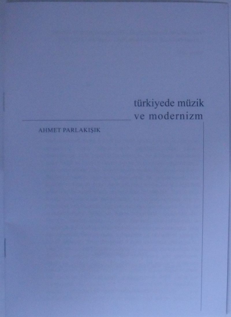 Türkiye'de Müzik ve Modernizm kitap kapağı