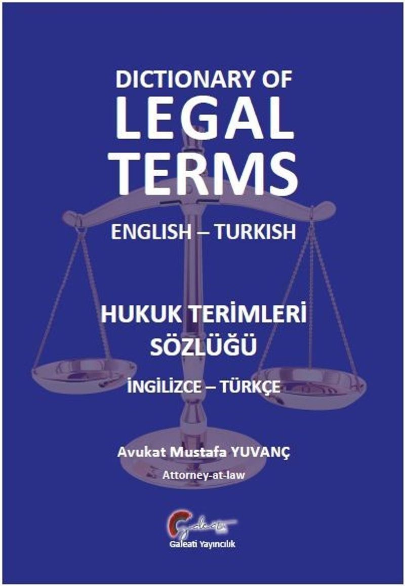 Hukuk Terimleri Sözlüğü kitap kapağı