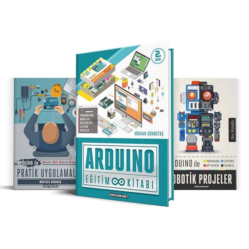 Arduino ile Projelere Hızlı Başlangıç Seti (3 Kitap) kitap kapağı