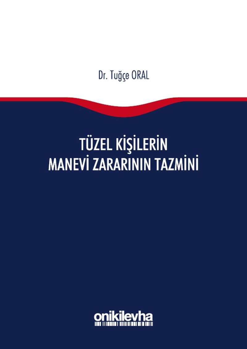 Tüzel Kişilerin Manevi Zararının Tazmini kitap kapağı