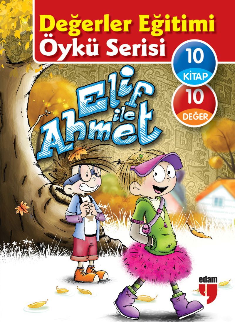 Elif ile Ahmet Değerler Eğitimi Öykü Serisi (10 Kitap) kitap kapağı
