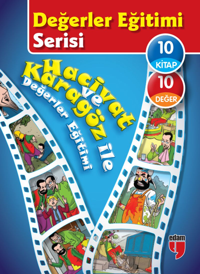 Hacivat ve Karagöz ile Değerler Eğitim Serisi (10 Kitap) kitap kapağı