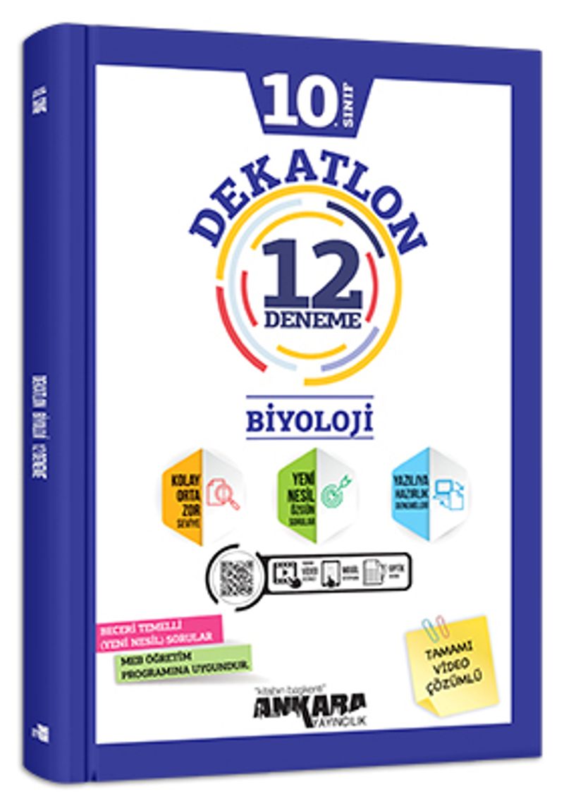 10. Sınıf Biyoloji Dekatlon 12 Deneme kitap kapağı