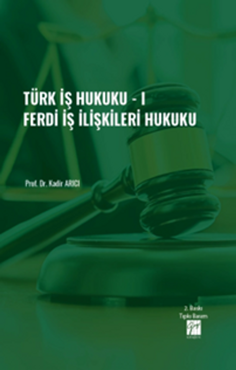 Türk İş Hukuku 1 Ferdi İş İlişkileri Hukuku kitap kapağı