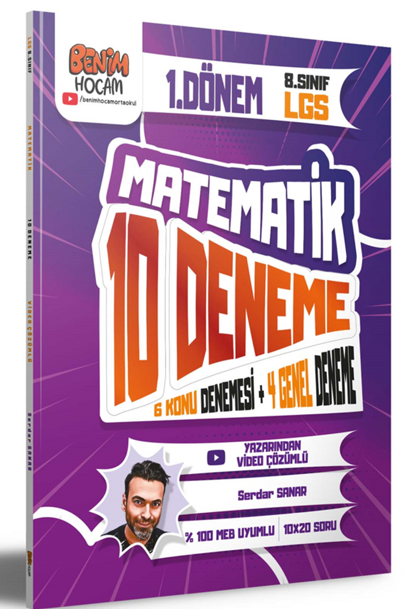 2023 LGS 1. Dönem Matematik 10 Deneme Sınavı kitap kapağı