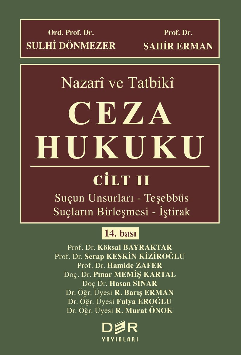 Nazari ve Tatbiki Ceza Hukuku (Cilt II) kitap kapağı