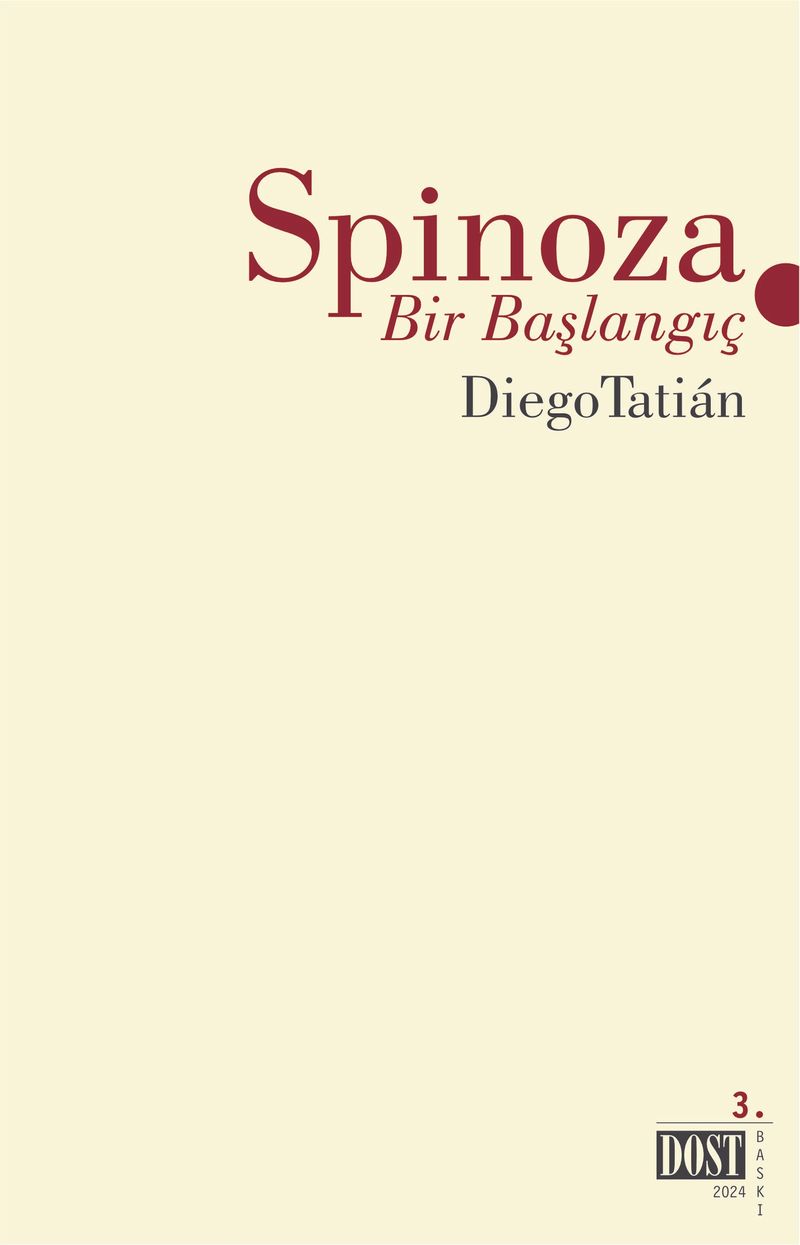 Spinoza Bir Başlangıç kitap kapağı