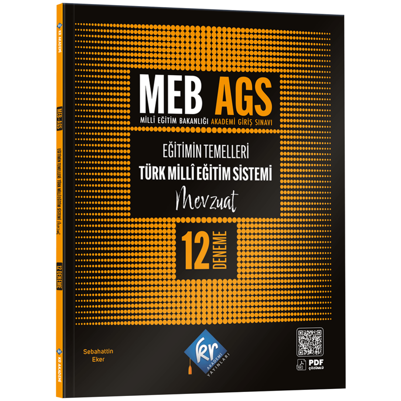 MEB AGS Eğitimin Temelleri ve Türk Milli Eğitim Sistemi Mevzuat 12 Deneme kitap kapağı