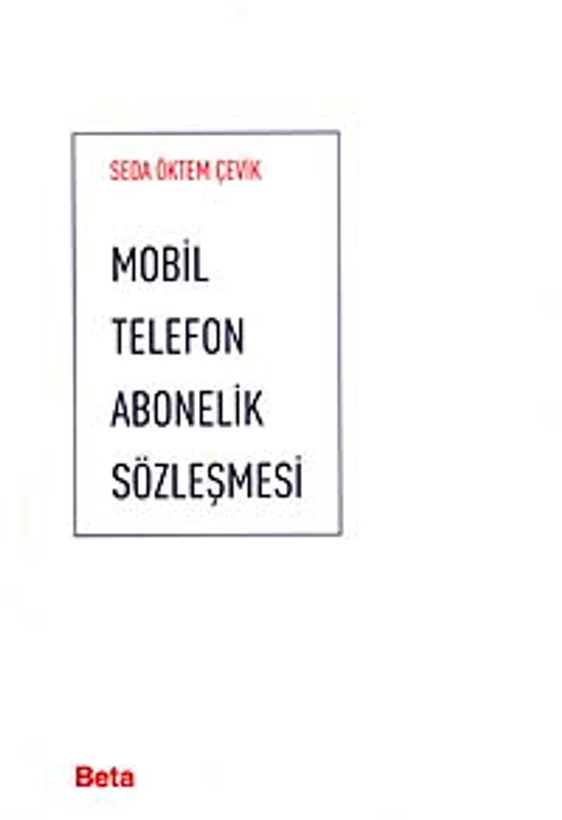 Mobil Telefon Abonelik Sözleşmesi kitap kapağı