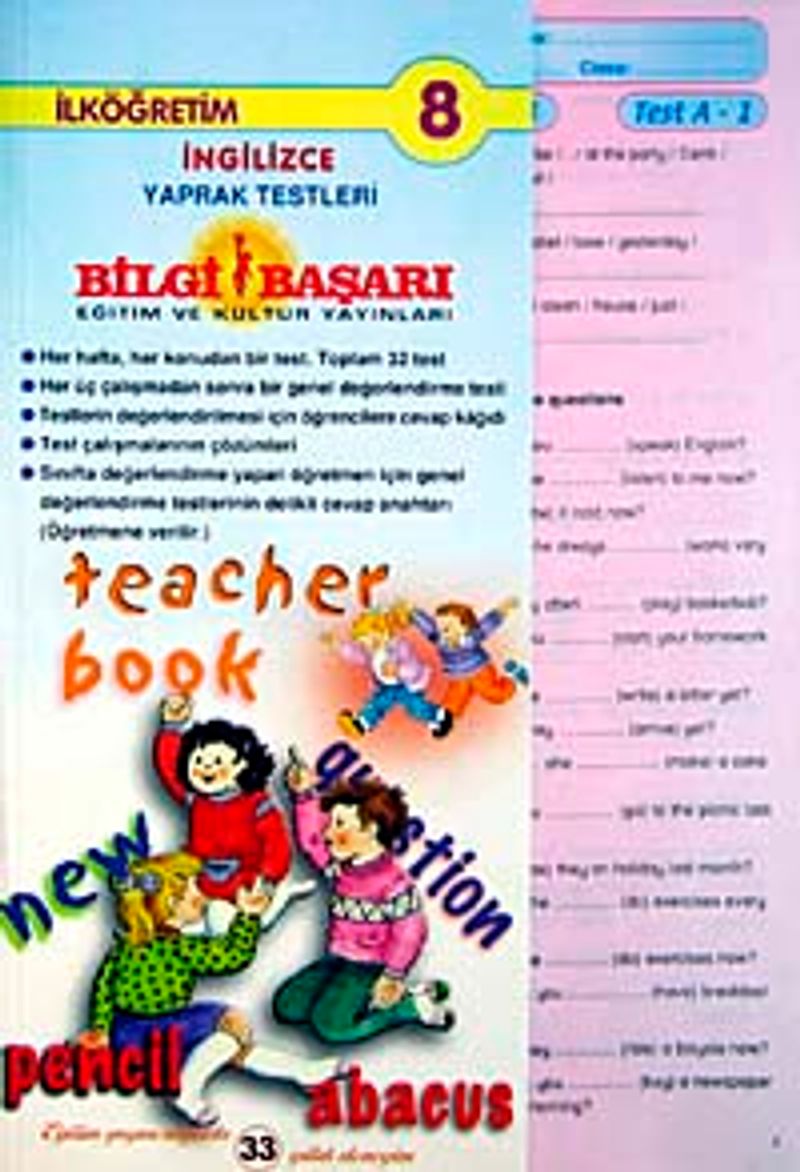 İngilizce 8.Sınıf Yaprak Test Tüm Yıl kitap kapağı