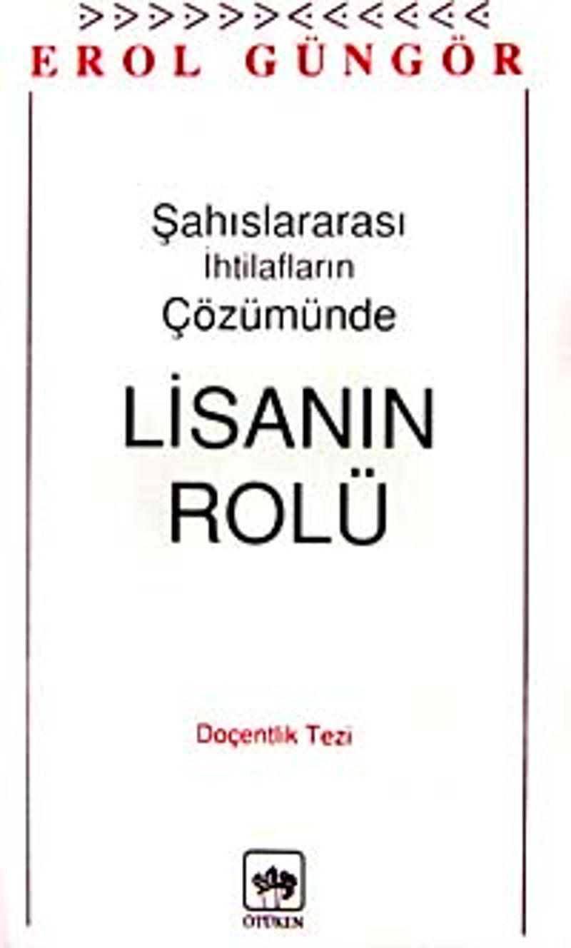 Lisanın Rolü Şahıslararası İhtilafların Çözümünde kitap kapağı