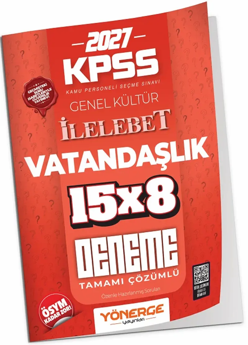 2027 KPSS Vatandaşlık İLELEBET 15x8 Deneme Çözümlü kitap kapağı