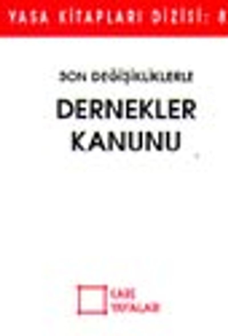 Dernekler Kanunu kitap kapağı