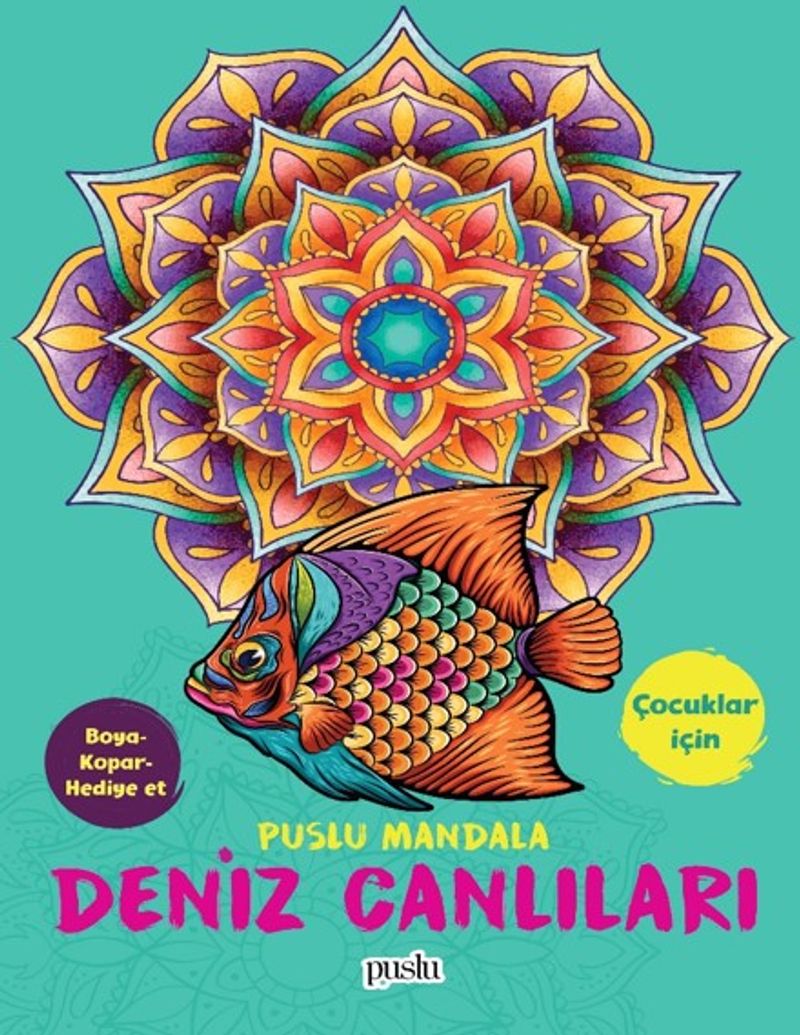 Mandala / Deniz Canlıları (Boya-Kopar-Hediye Et) kitap kapağı
