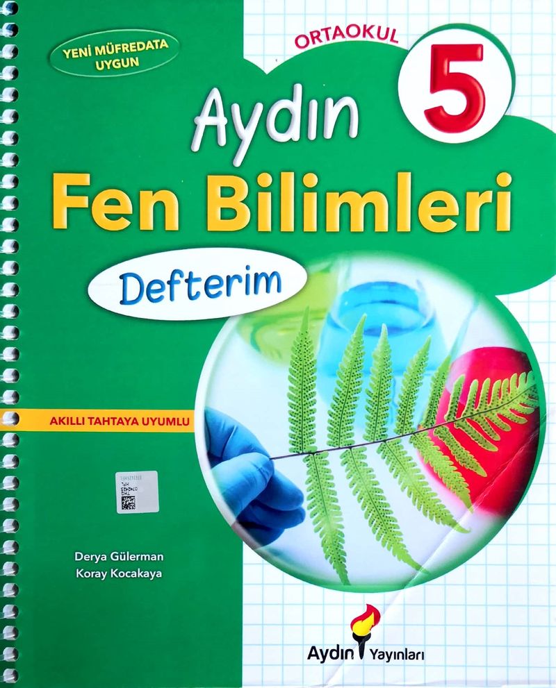 Ortaokul 5 Aydın Fen Bilimleri Defterim kitap kapağı