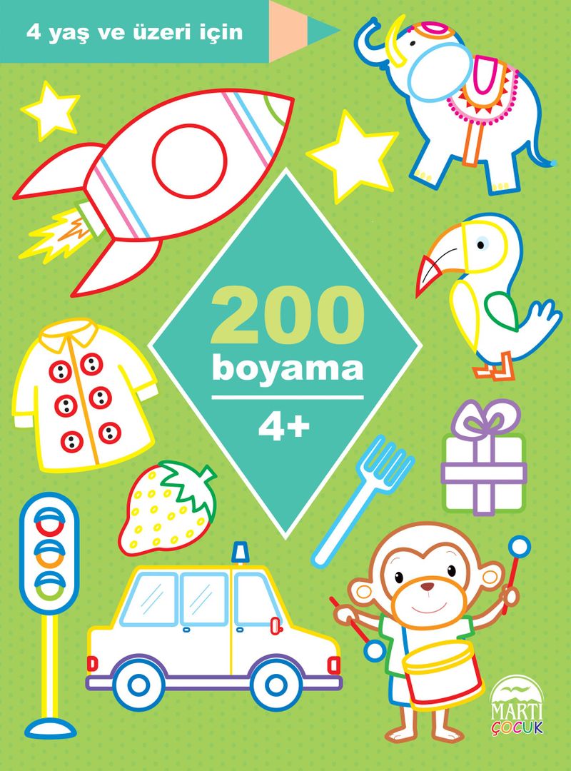 200 Boyama (4+Yaş) kitap kapağı
