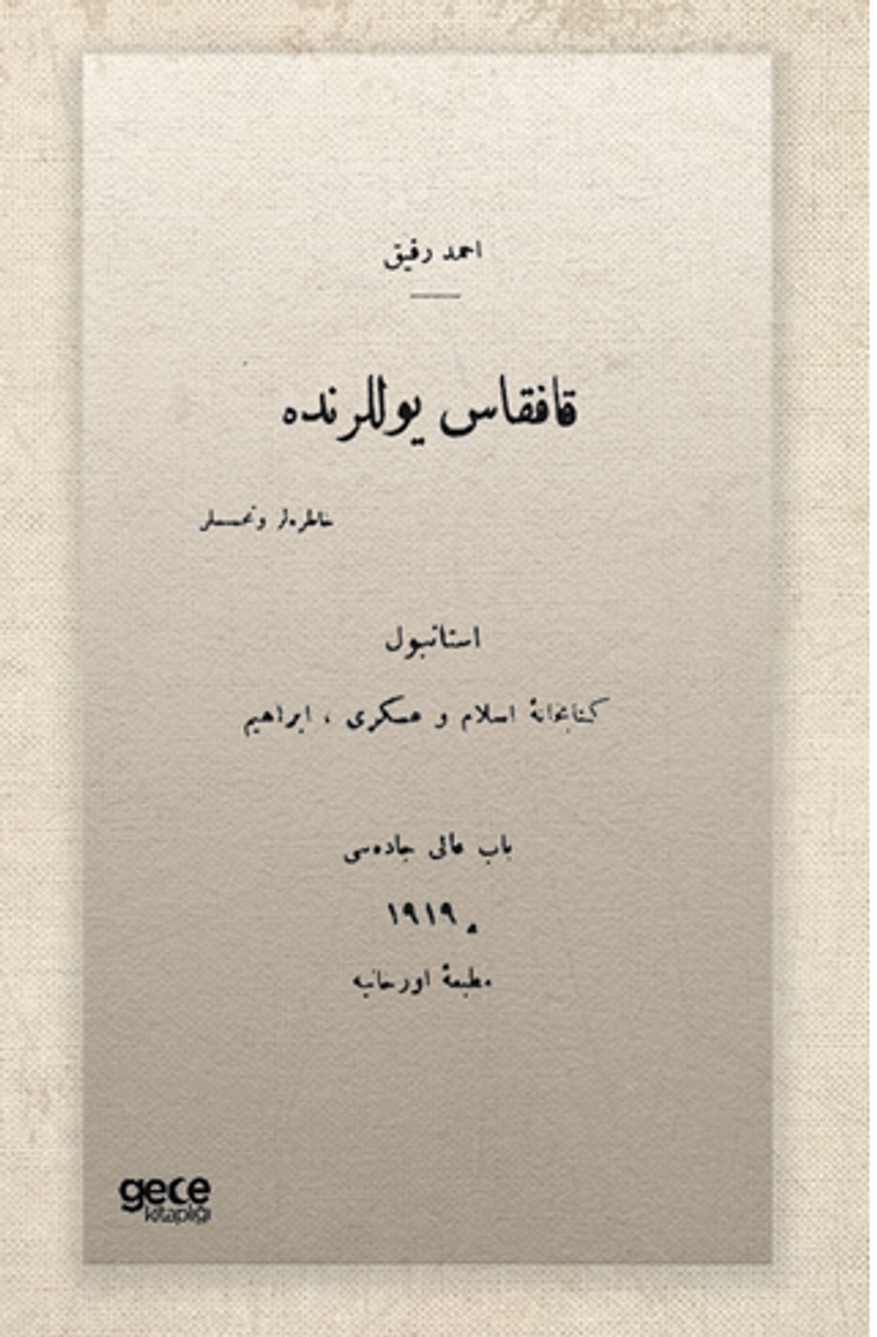 Kafkas Yollarında (Osmanlıca) kitap kapağı