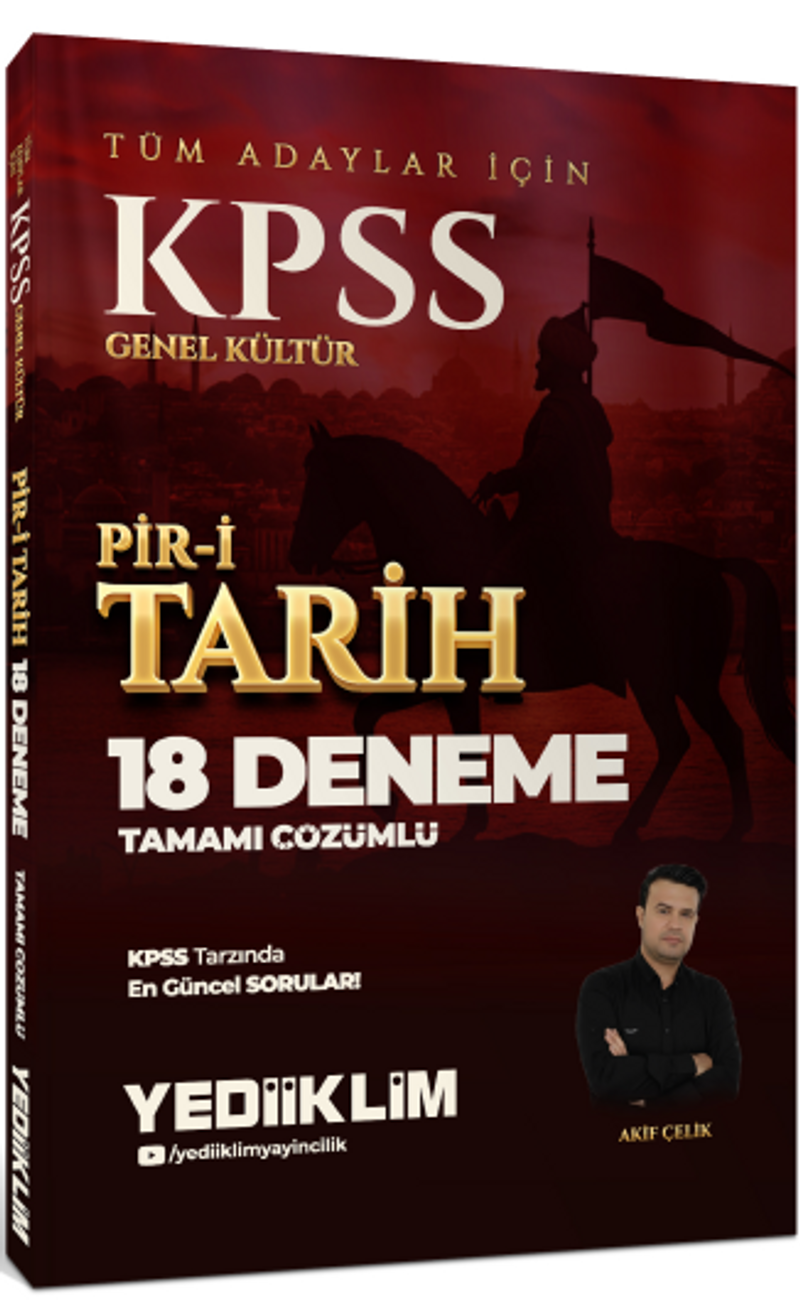 KPSS Genel Kültür Tüm Adaylar İçin Tamamı Çözümlü Pir-i Tarih 18 Deneme kitap kapağı