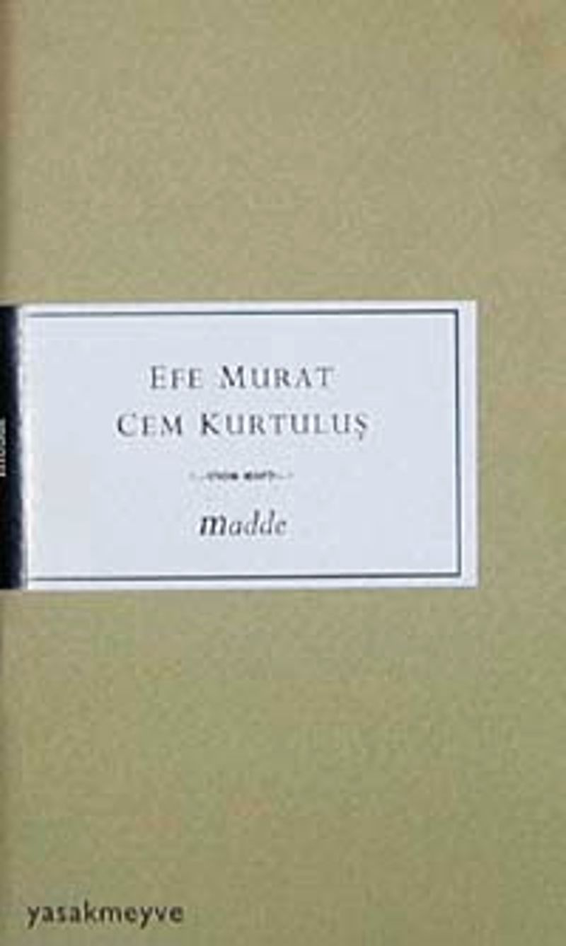 Madde kitap kapağı