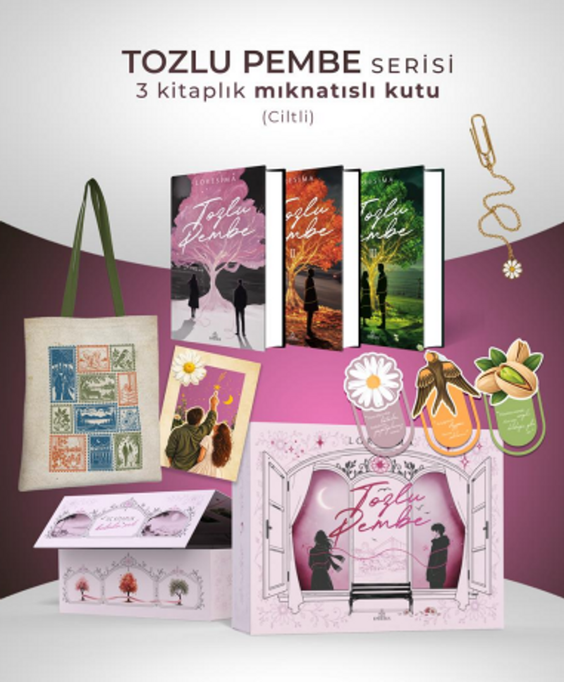 Tozlu Pembe Serisi (Ciltli 3 Kitaplık Kutu) kitap kapağı
